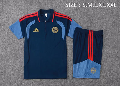 Completino Polo Bayern Munich 26/27 Uomo Blu Navy | Kit Allenamento