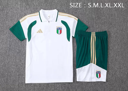 Completino Polo Italia 2026 Uomo Bianco/Verde | Kit Allenamento