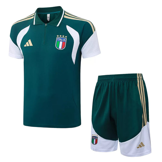Completino Polo Italia 26/27 Uomo Verde | Kit Allenamento - CalcioVivo