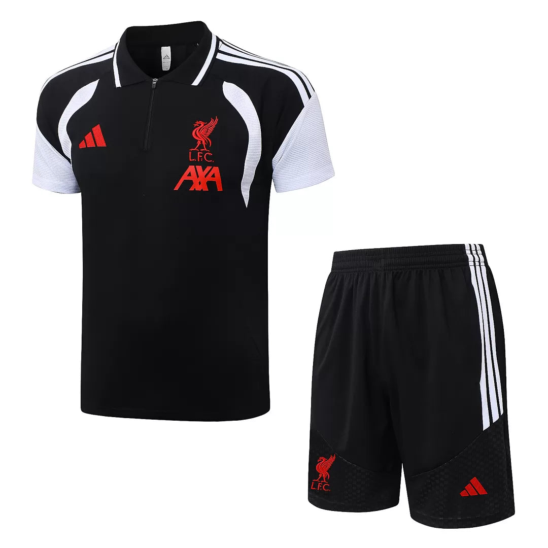 Completino Polo Liverpool 26/27 Uomo Nero | Kit Allenamento - CalcioVivo