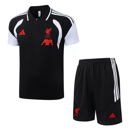 Completino Polo Liverpool 26/27 Uomo Nero | Kit Allenamento - CalcioVivo