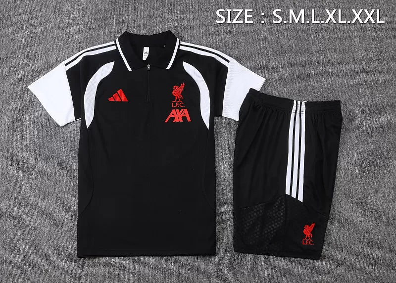 Completino Polo Liverpool 26/27 Uomo Nero | Kit Allenamento - CalcioVivo