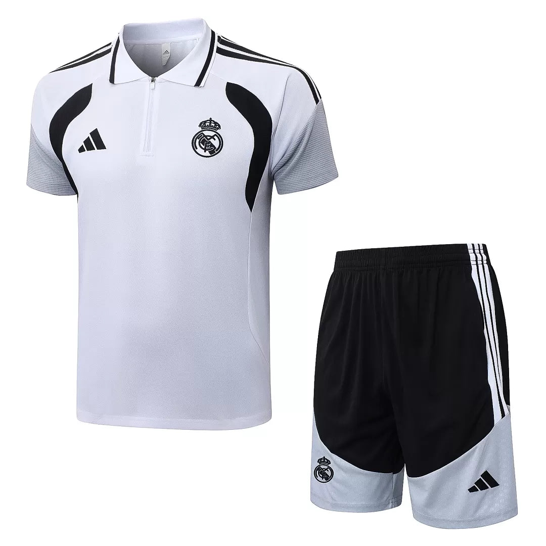 Completino Polo Real Madrid 26/27 Uomo Bianco | Kit Allenamento - CalcioVivo