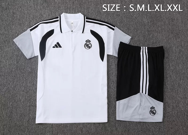 Completino Polo Real Madrid 26/27 Uomo Bianco | Kit Allenamento - CalcioVivo