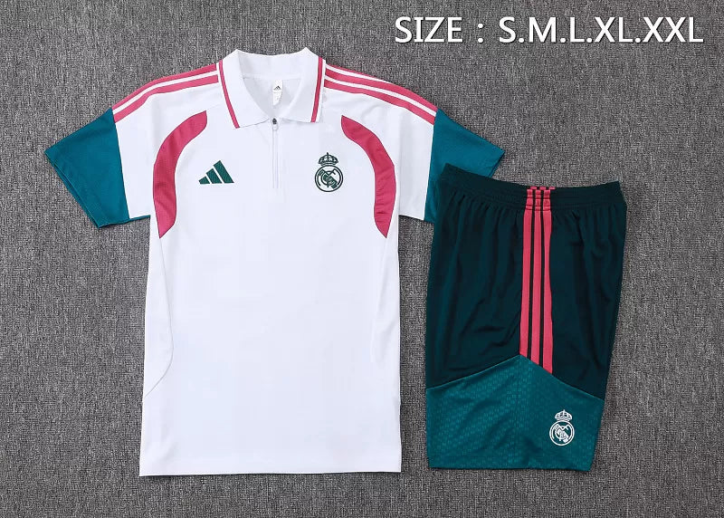 Completino Polo Real Madrid 26/27 Uomo Bianco | Kit Allenamento - CalcioVivo