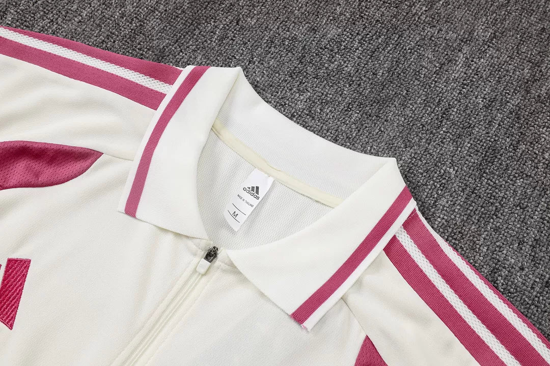 Completino Polo Real Madrid 26/27 Uomo Bianco e Rosa | Kit Allenamento - CalcioVivo