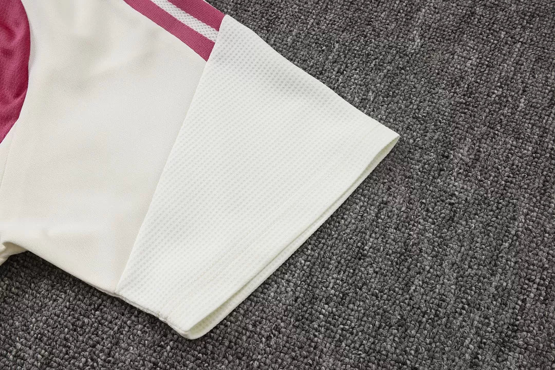 Completino Polo Real Madrid 26/27 Uomo Bianco e Rosa | Kit Allenamento - CalcioVivo