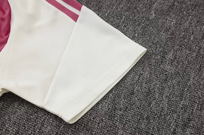 Completino Polo Real Madrid 26/27 Uomo Bianco e Rosa | Kit Allenamento - CalcioVivo