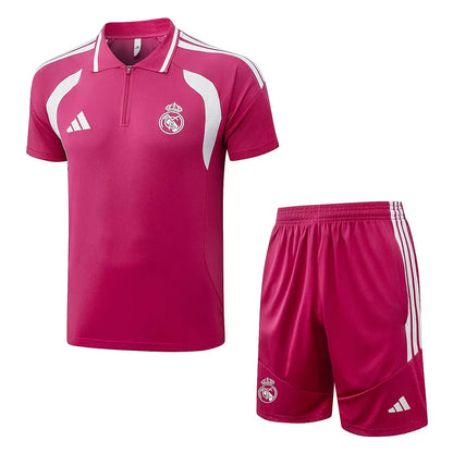 Completino Polo Real Madrid 26/27 Uomo Fucsia | Kit Allenamento - CalcioVivo
