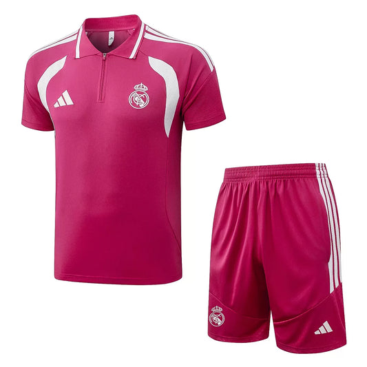 Completino Polo Real Madrid 26/27 Uomo Fucsia | Kit Allenamento - CalcioVivo
