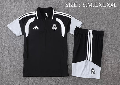 Completino Polo Real Madrid 26/27 Uomo Nero | Kit Allenamento