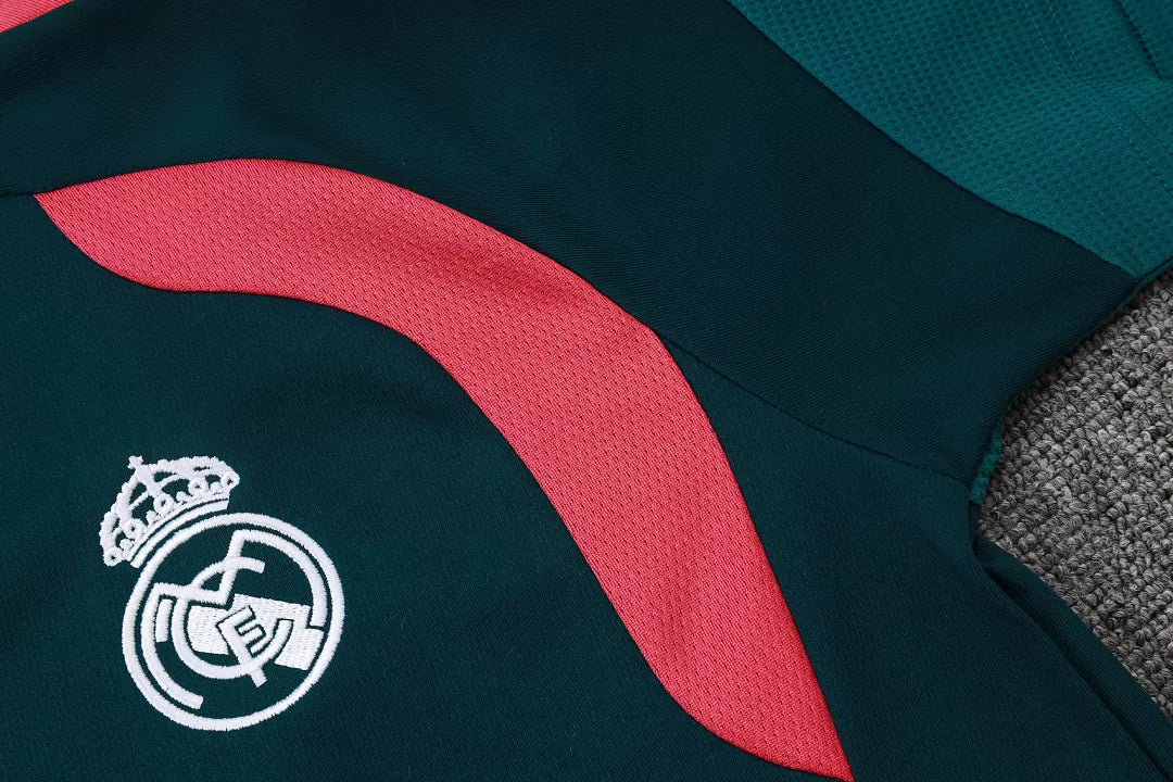 Completino Polo Real Madrid 26/27 Uomo Verde Petrolio | Kit Allenamento - CalcioVivo