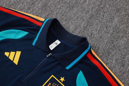 Completino Polo Spagna 2026 Uomo Blu Navy | Kit Allenamento