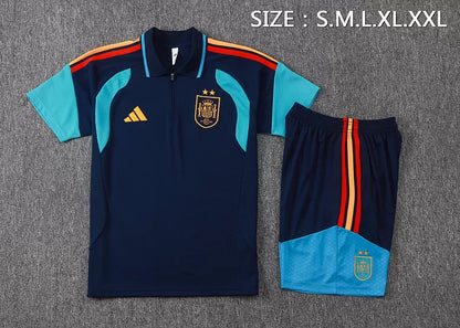 Completino Polo Spagna 26/27 Uomo Blu Navy | Kit Allenamento - CalcioVivo