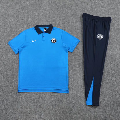 Kit Polo + Pants Spain Light/Dark Blue 25/26