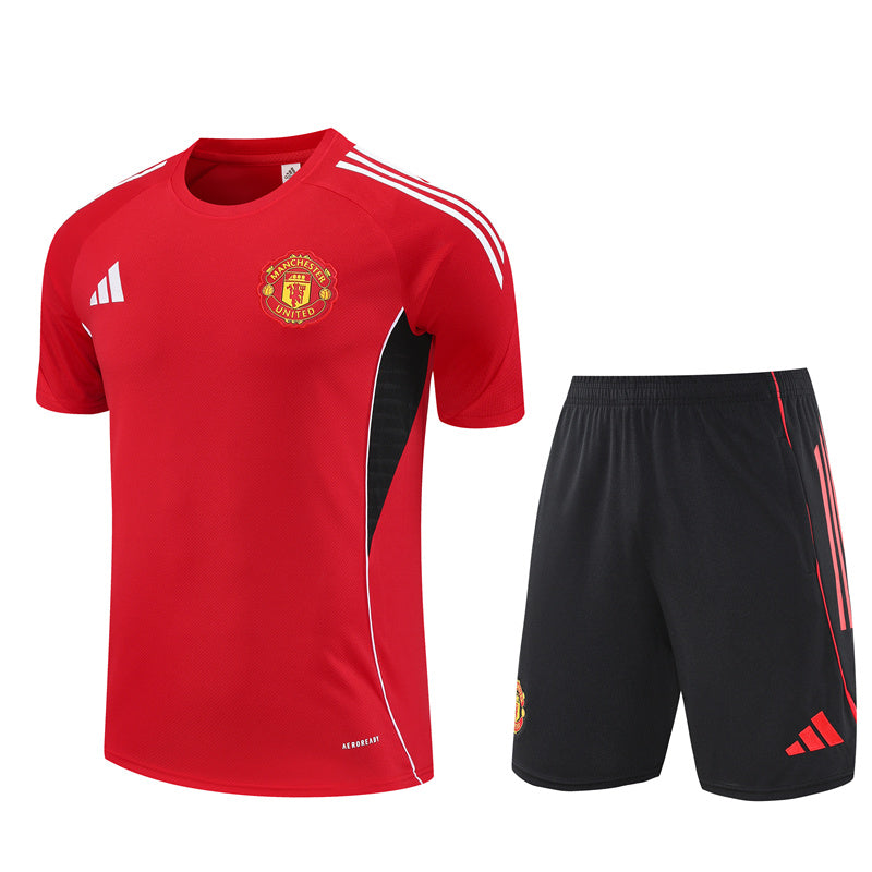 Kit Shirt + Shorts Manchester United Red/Black Training 25/26
