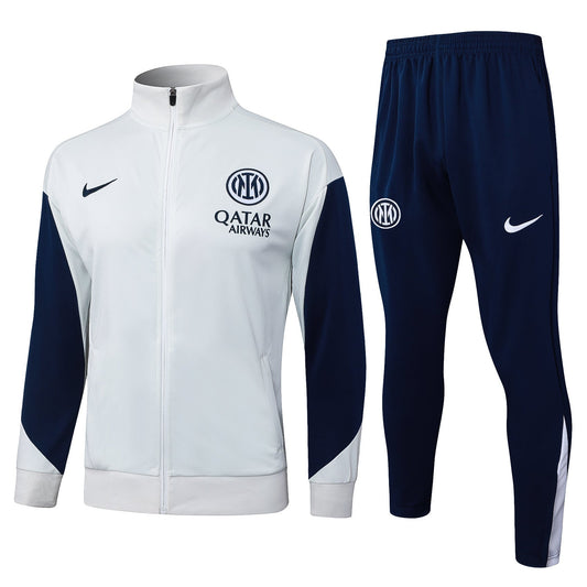 Inter Milan White/Blue Tracksuit Full-Zip 25/26