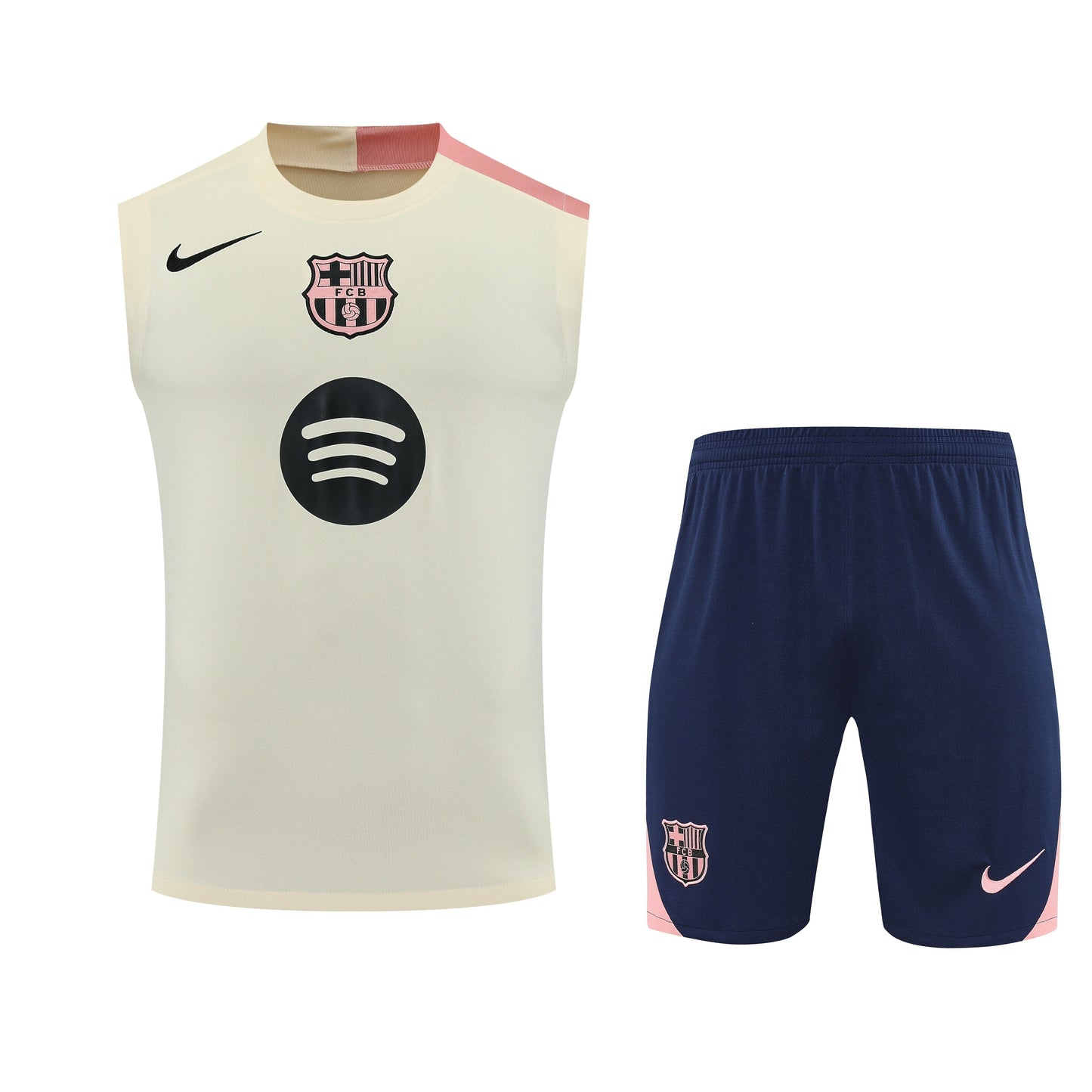 Kit Tank Top + Shorts Barcelona Cream/Dark Blue 25/26