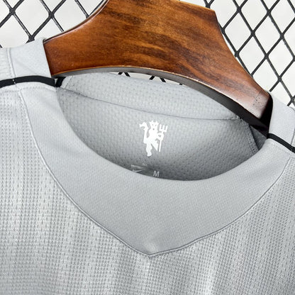 Manchester United 2007-08 Gray Goalkeeper Long Sleeves Retro Jersey