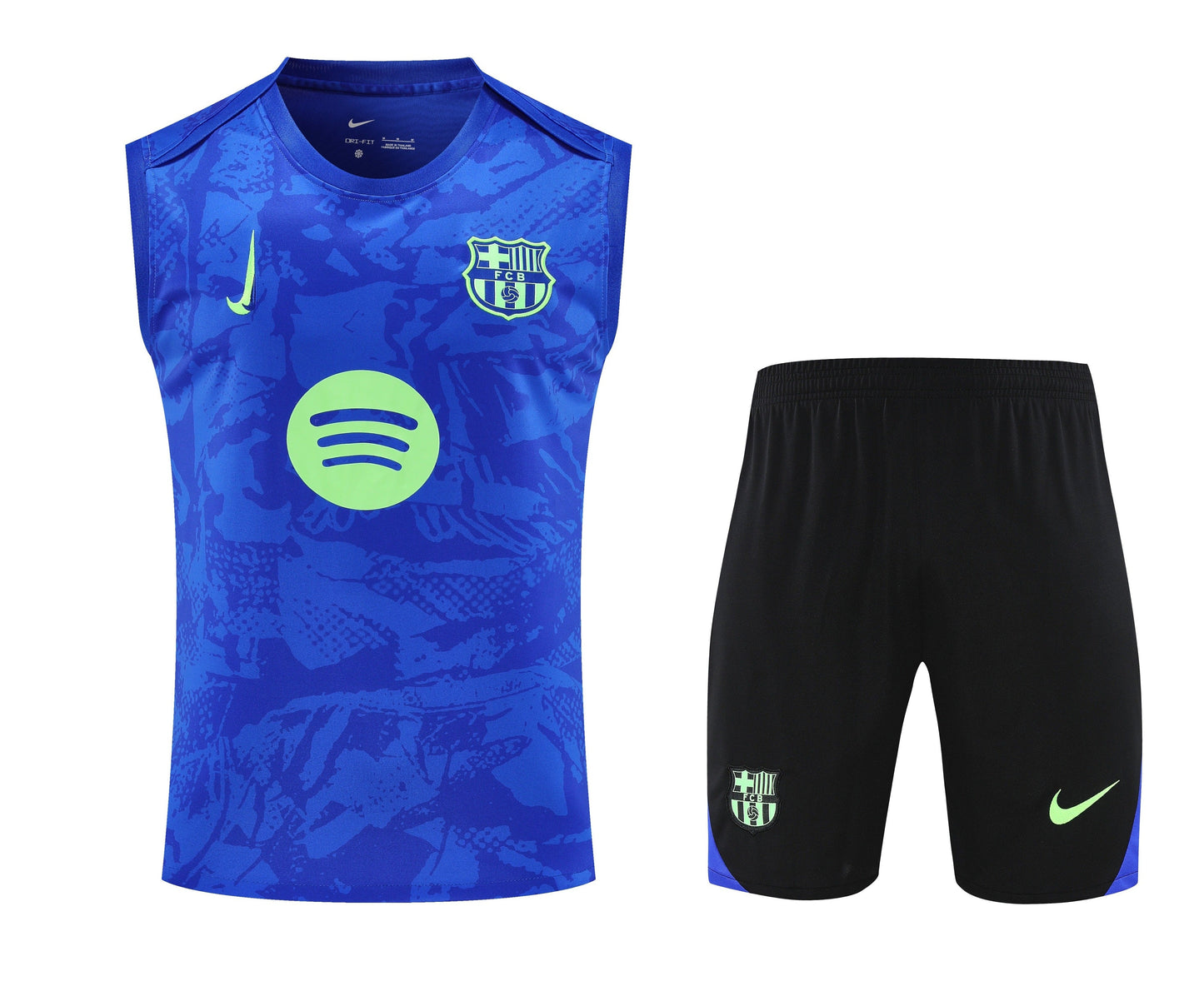 Kit Tank Top + Shorts Barcelona Blue/Black Training 25/26