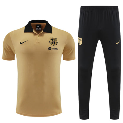 Kit Polo + Pants Barcelona Gold/Black 25/26