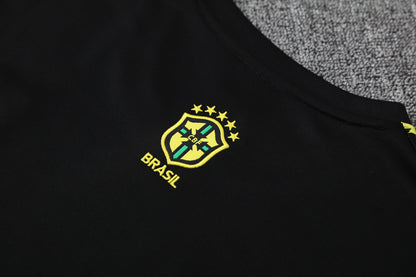Kit Tank Top + Shorts Brazil Christ the Redeemer Yellow Training 25/26