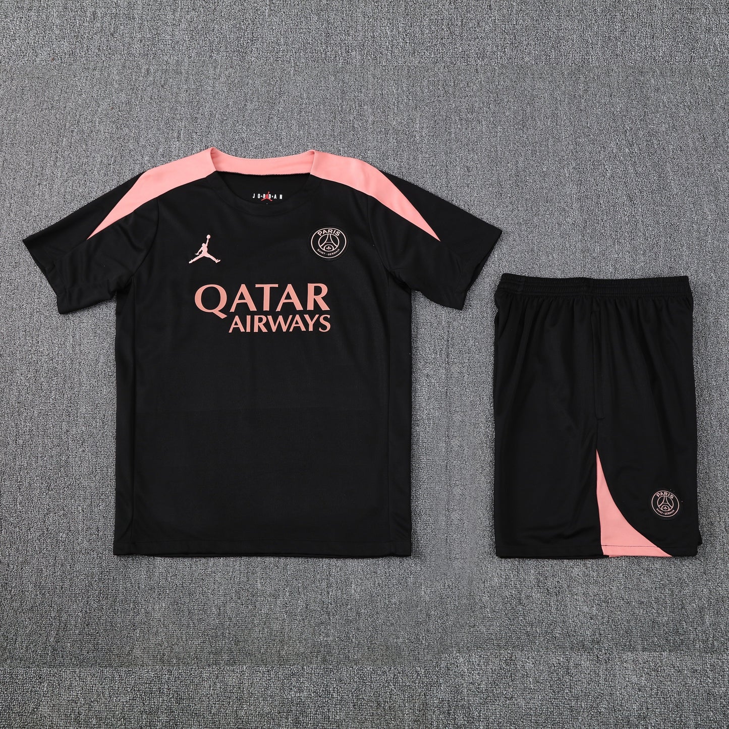 PSG Black/Pink Training Shirt + Shorts Kit 25/26