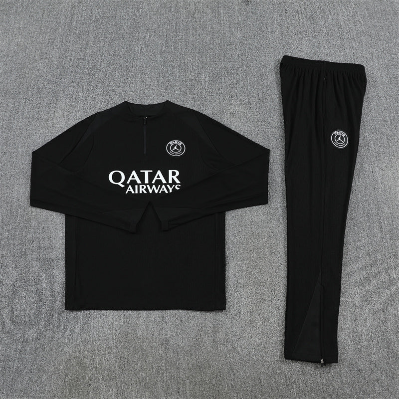 Paris Black Tracksuit Half-Zip 25/26 - CalcioVivo