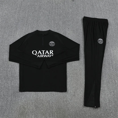 Paris Black Tracksuit Half-Zip 25/26 - CalcioVivo