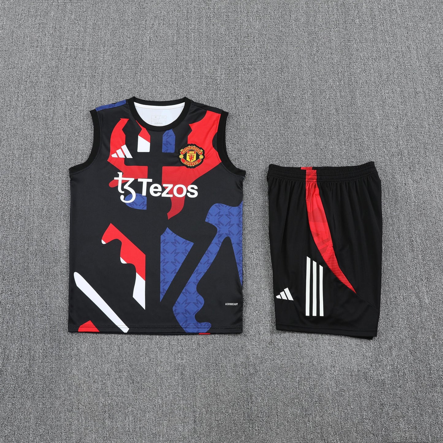 Kit Tank Top + Shorts Manchester United Black/Blue/Red Training 25/26