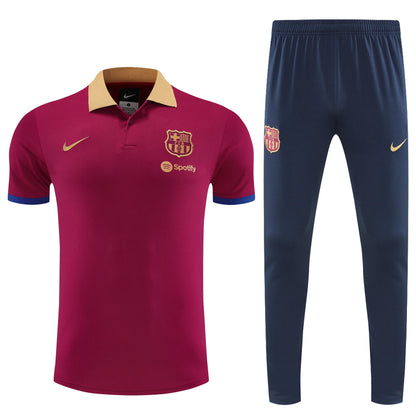 Kit Polo + Pants Barcelona Red 25/26