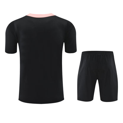 PSG Black/Pink Training Shirt + Shorts Kit 25/26