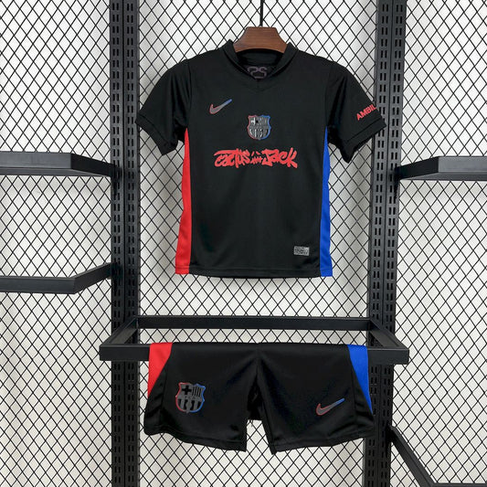 Barcelona x Travis Scott Away 24/25 Kit Kids