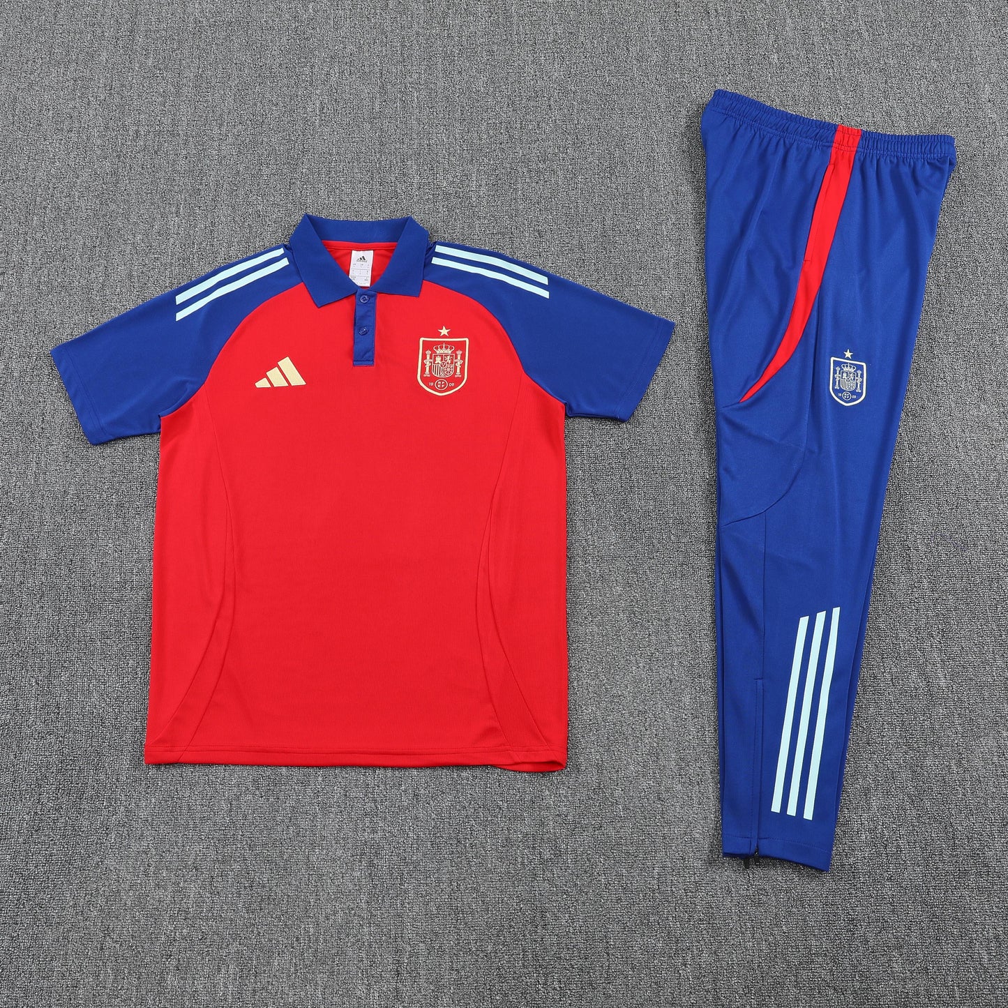 Kit Polo + Pants Spain Red/Blue 25/26