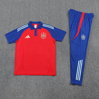 Kit Polo + Pants Spain Red/Blue 25/26