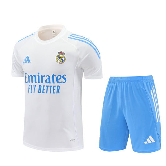 Kit Shirt + Shorts Real Madrid White/Blue Training 25/26