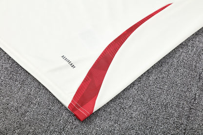 Manchester United White/Black Training Shirt + Shorts Kit 25/26