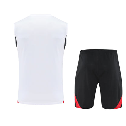 Kit Tank Top + Shorts Manchester United Training White 25/26