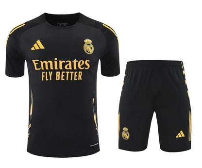 Kit Tank Top + Shorts Real Madrid Black/Orange Training 24/25