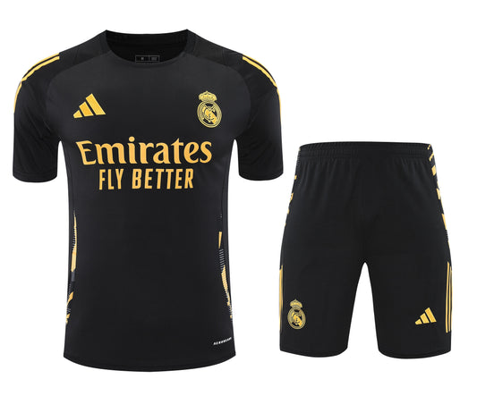 Kit Tank Top + Shorts Real Madrid Black/Orange Training 24/25