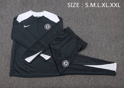 Chelsea Black Tracksuit Half-Zip 25/26