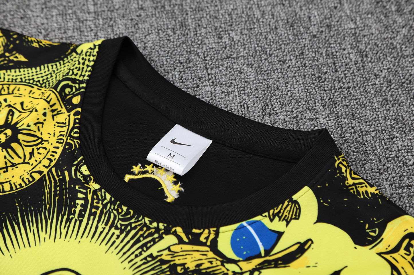 Kit Tank Top + Shorts Brazil Christ the Redeemer Yellow Training 25/26