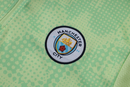 Manchester City Light Green Tracksuit Half-Zip 25/26