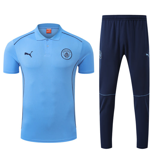 Kit Polo + Pants Manchester City White/Dark Blue 25/26