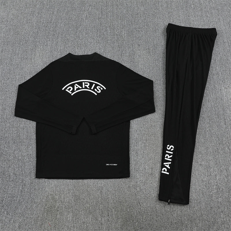 Paris Black Tracksuit Half-Zip 25/26 - CalcioVivo