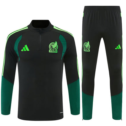 Tuta Messico Nero Half-Zip Uomo 2026 | Tuta da Calcio - CalcioVivo