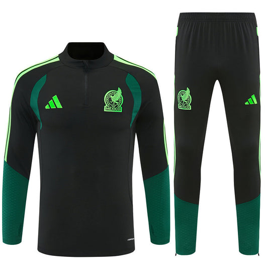 Tuta Messico Nero Half-Zip Uomo 2026 | Tuta da Calcio - CalcioVivo