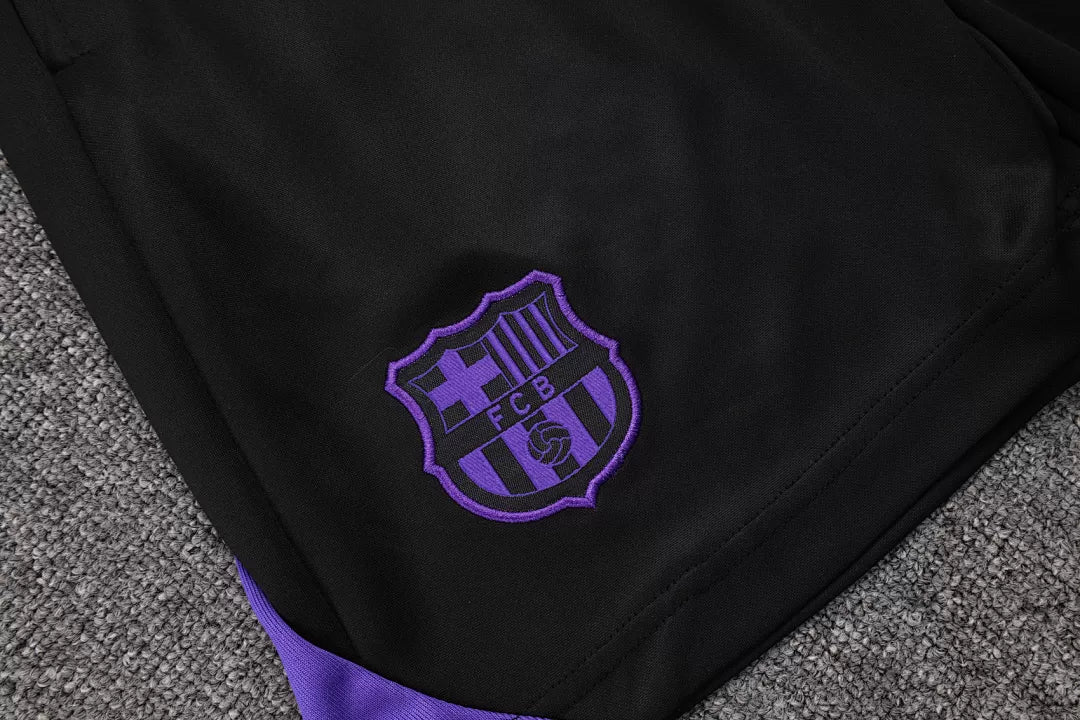 Completino Canottiera Barcelona 25/26 Uomo Nero Viola | Kit Allenamento - CalcioVivo