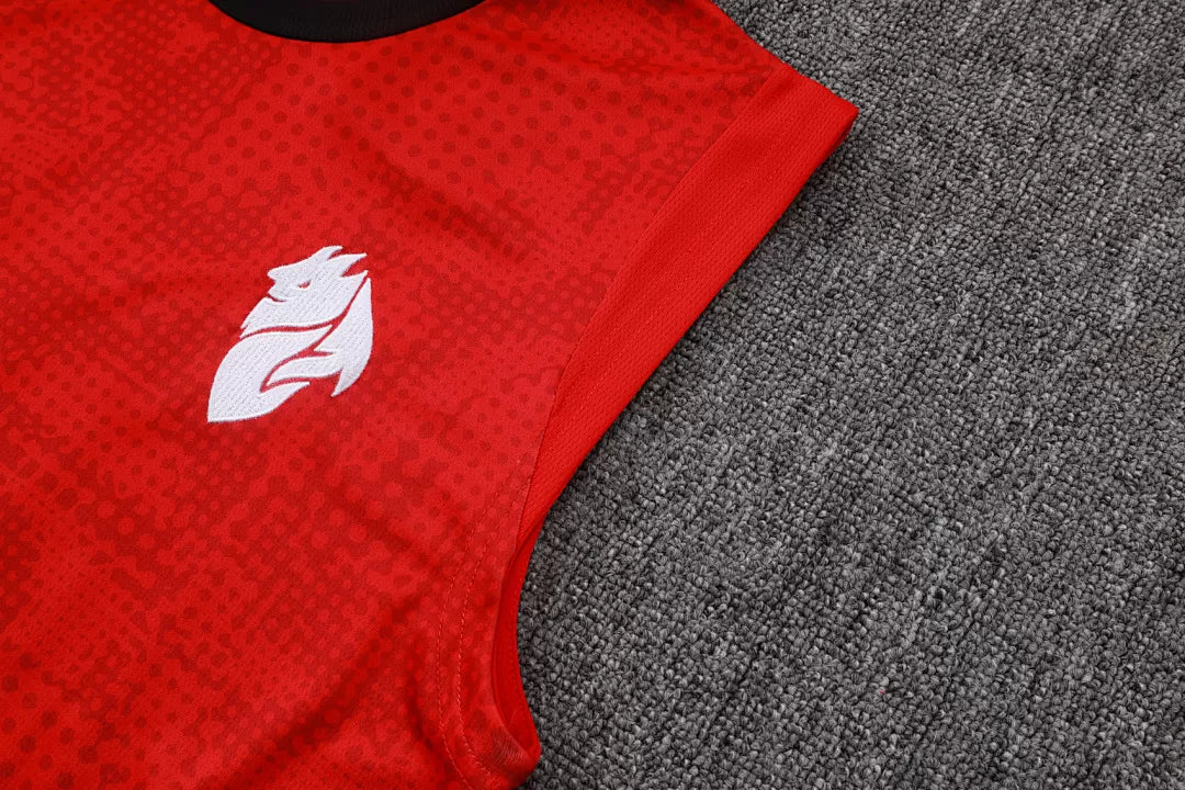 Completino Canottiera Milan 2025/26 Uomo Rosso | Kit Allenamento - CalcioVivo