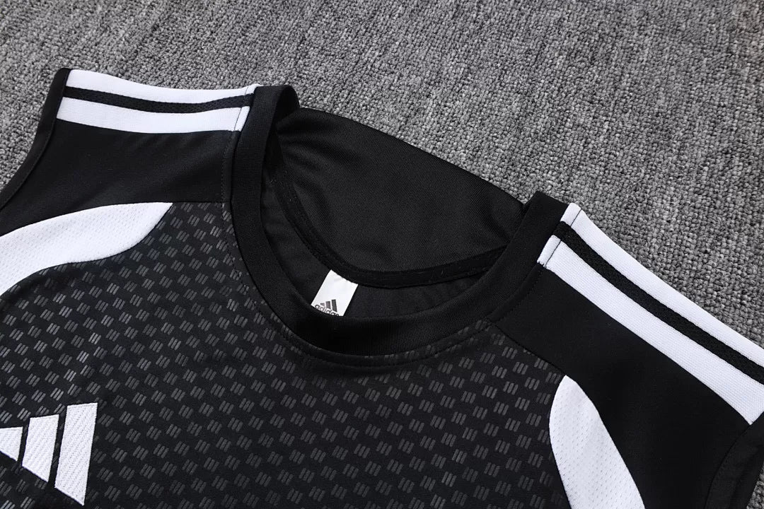 Completino Canottiera Real Madrid 26/27 Uomo Nero | Kit Allenamento - CalcioVivo